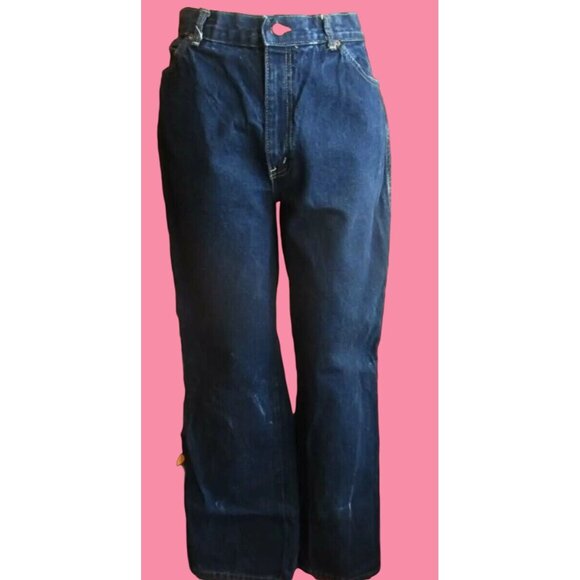 Womens MOM JEANS  29x30 16 Short True Vtg 80s Chic HIGH WAIST DENIM DISCO USA - Picture 3 of 8